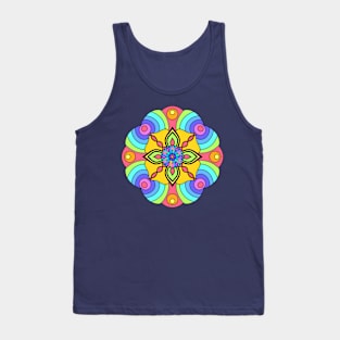 Rainbow mandala colorful Tank Top